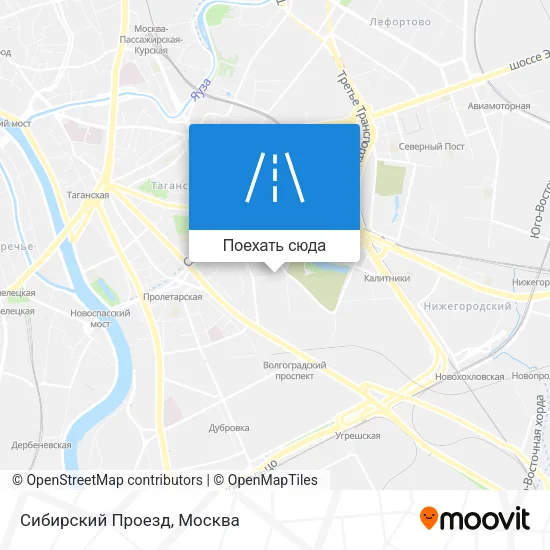 Карта Сибирский Проезд