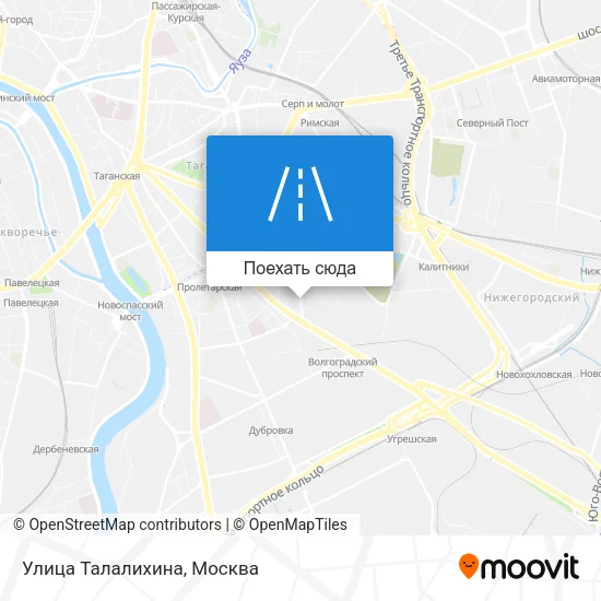 Карта Улица Талалихина