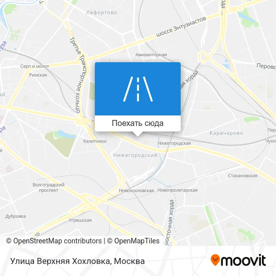 Карта Улица Верхняя Хохловка
