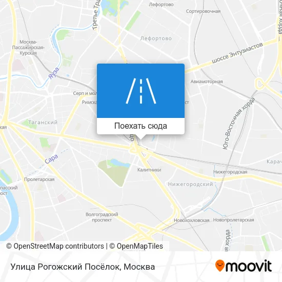 Карта Улица Рогожский Посёлок