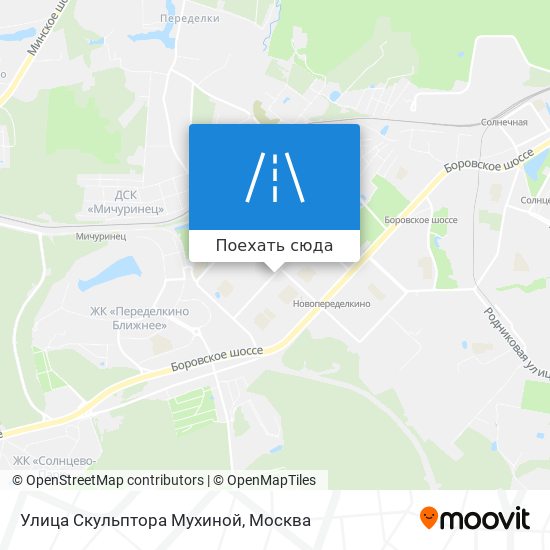 Карта Улица Скульптора Мухиной