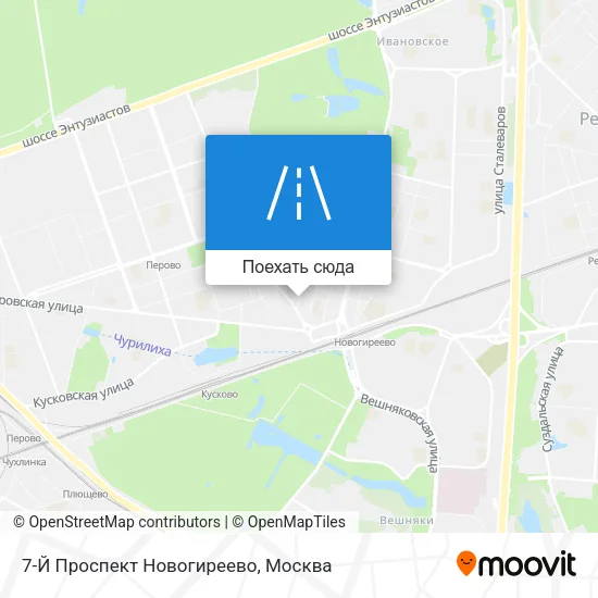 Карта 7-Й Проспект Новогиреево