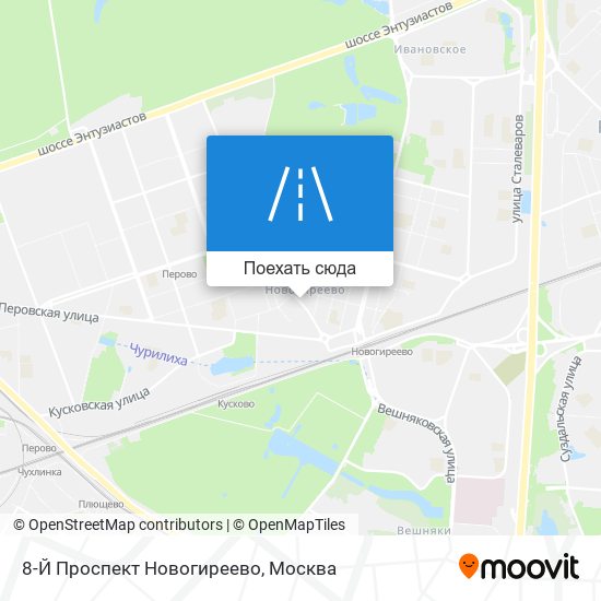 Карта 8-Й Проспект Новогиреево