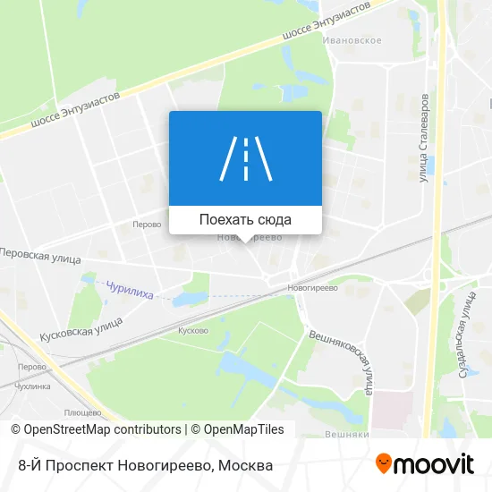 Карта 8-Й Проспект Новогиреево