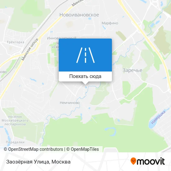 Карта Заозёрная Улица