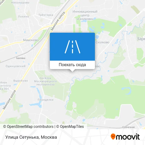Карта Улица Сетунька