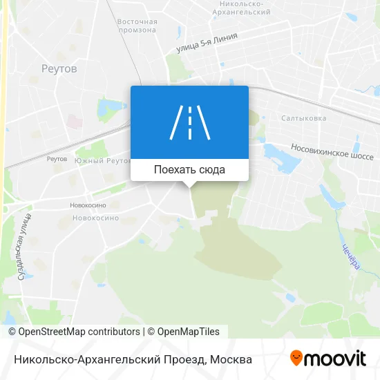 Карта Никольско-Архангельский Проезд