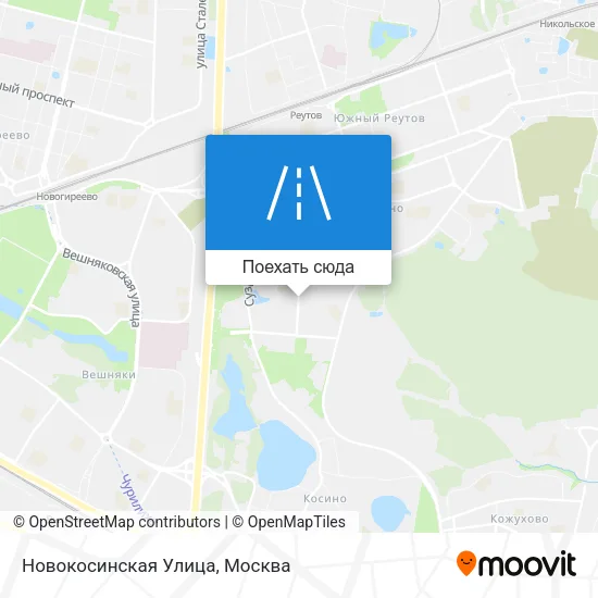 Карта Новокосинская Улица
