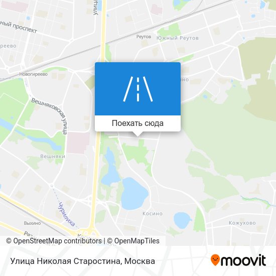Карта Улица Николая Старостина