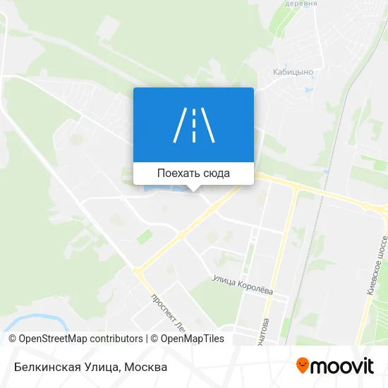 Карта Белкинская Улица