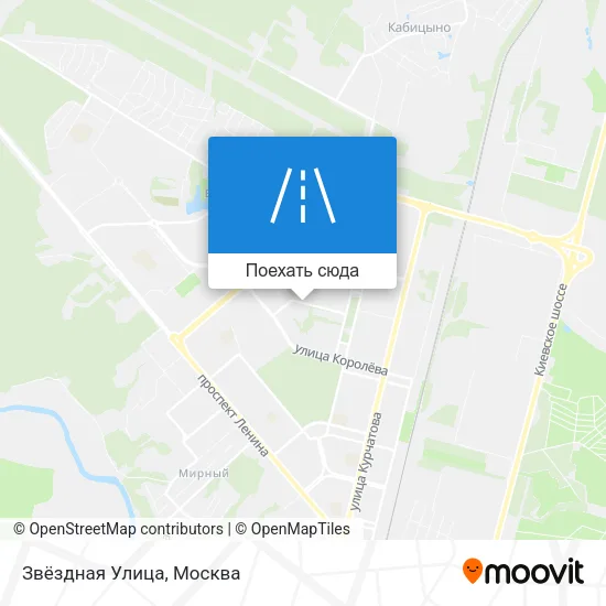Карта Звёздная Улица