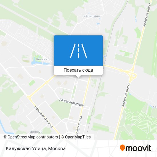 Карта Калужская Улица