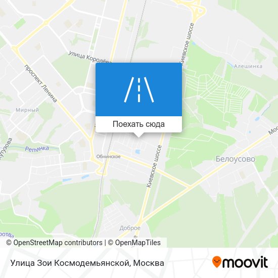 Карта Улица Зои Космодемьянской