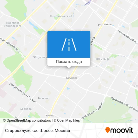 Карта Старокалужское Шоссе