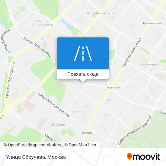 Карта Улица Обручева