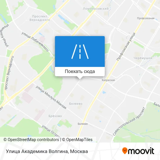 Карта Улица Академика Волгина