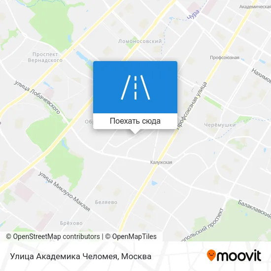 Карта Улица Академика Челомея