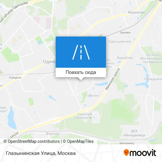 Карта Глазынинская Улица