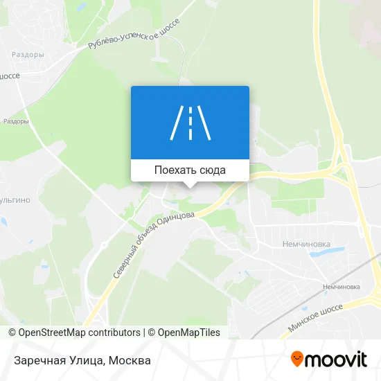 Карта Заречная Улица