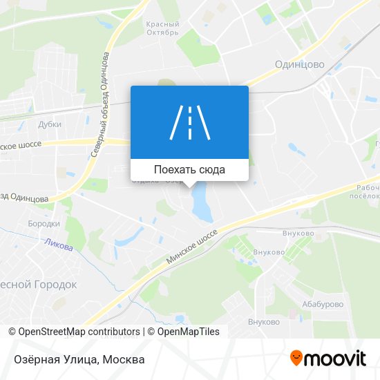 Карта Озёрная Улица