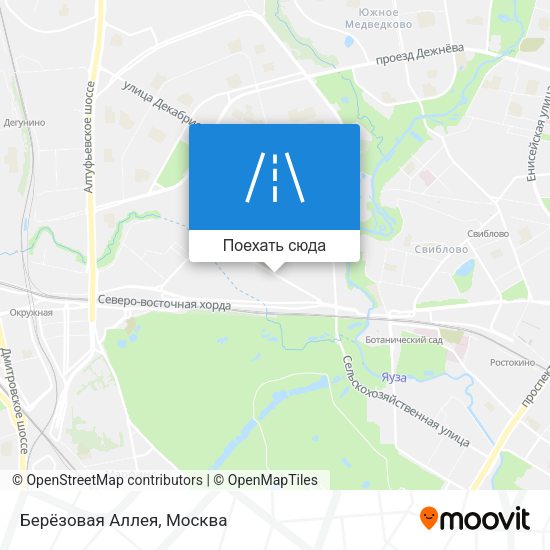 Карта Берёзовая Аллея