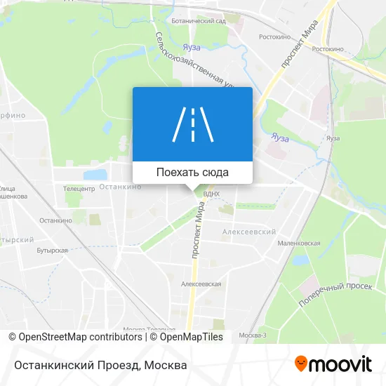 Карта Останкинский Проезд