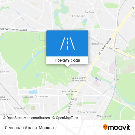 Карта Северная Аллея