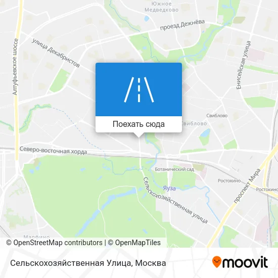Карта Сельскохозяйственная Улица
