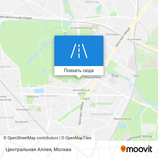 Карта Центральная Аллея