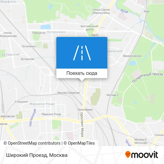 Карта Широкий Проезд