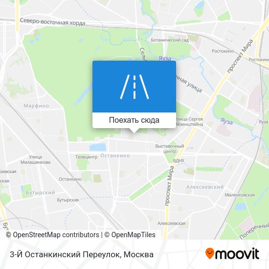 Карта 3-Й Останкинский Переулок
