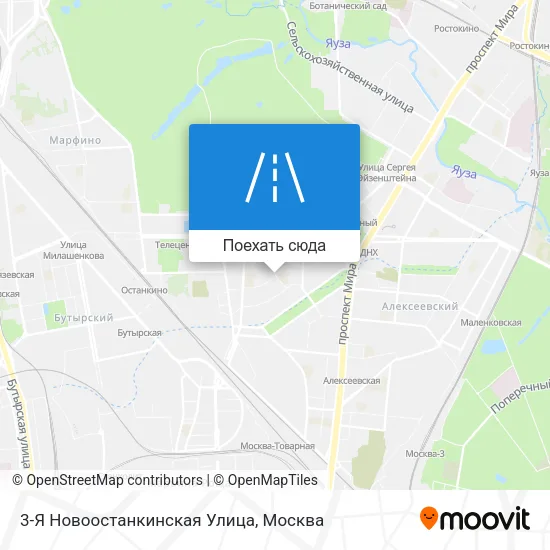Карта 3-Я Новоостанкинская Улица