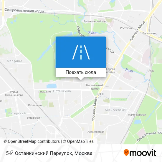Карта 5-Й Останкинский Переулок