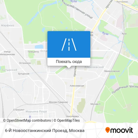 Карта 6-Й Новоостанкинский Проезд