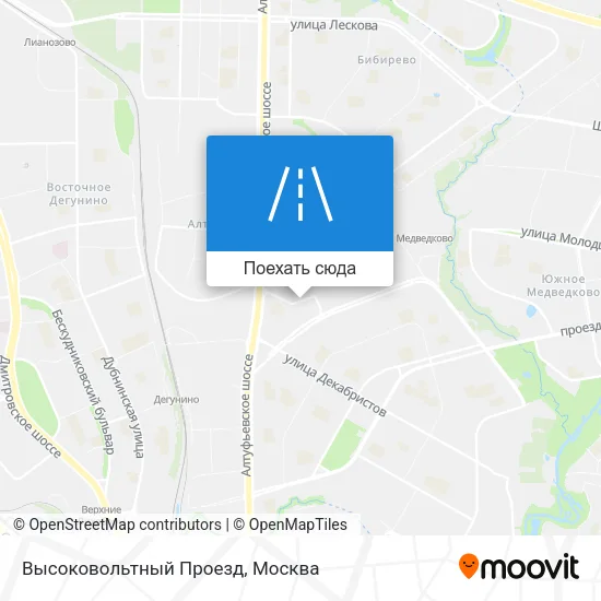 Карта Высоковольтный Проезд