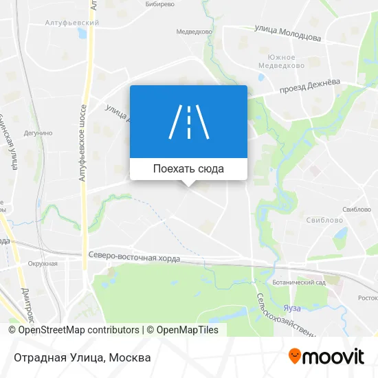Карта Отрадная Улица