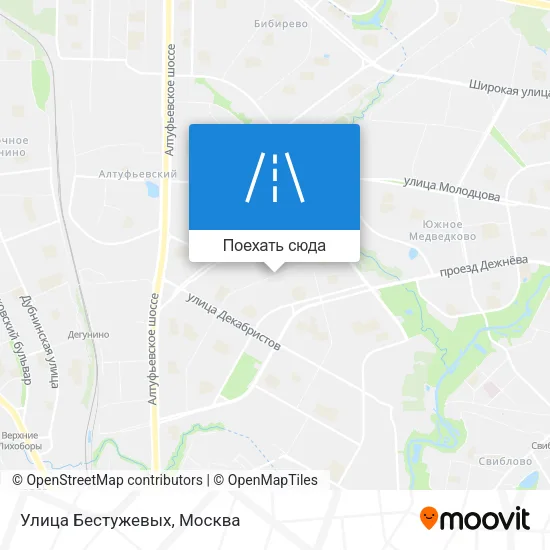 Карта Улица Бестужевых
