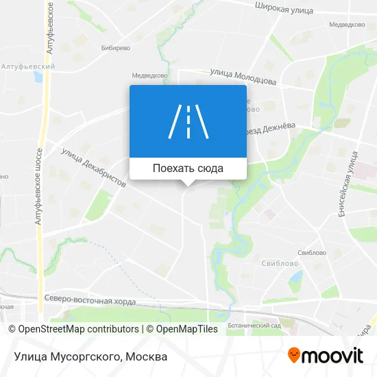 Карта Улица Мусоргского