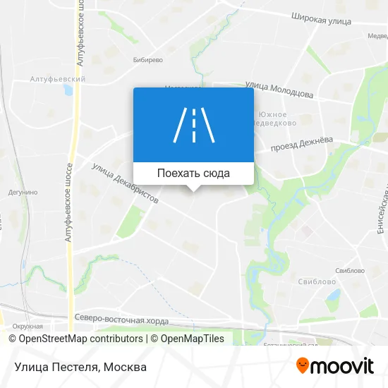 Карта Улица Пестеля