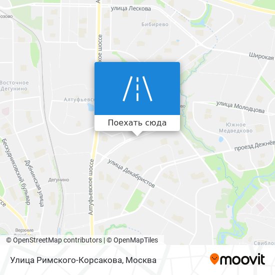 Карта Улица Римского-Корсакова
