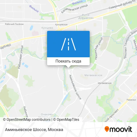 Карта Аминьевское Шоссе