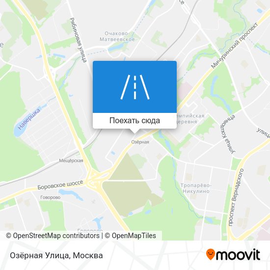 Карта Озёрная Улица