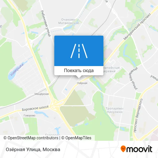Карта Озёрная Улица