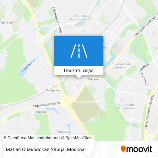 Карта Малая Очаковская Улица