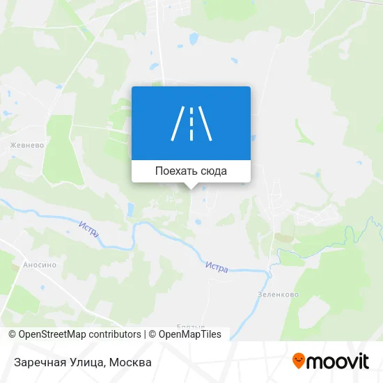 Карта Заречная Улица