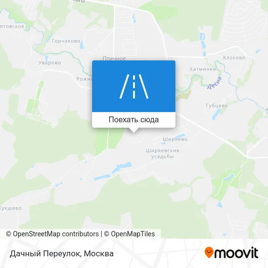 Карта Дачный Переулок