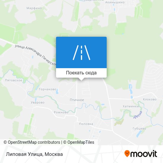 Карта Липовая Улица