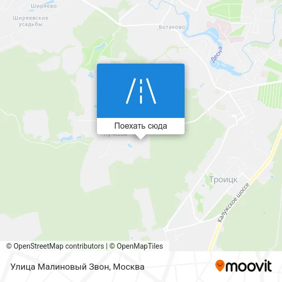 Карта Улица Малиновый Звон