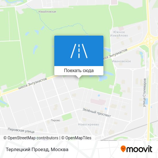 Карта Терлецкий Проезд