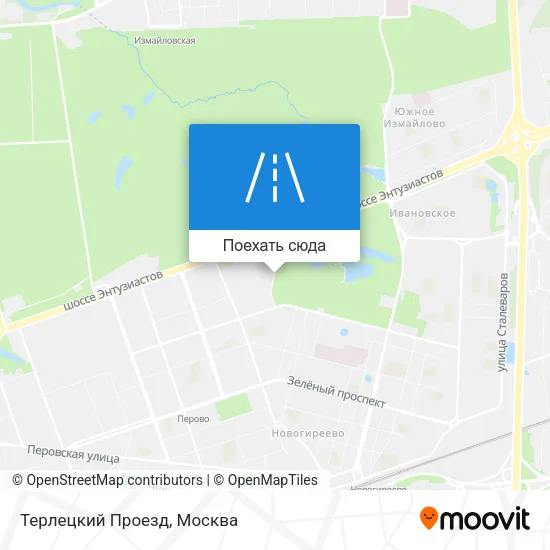 Карта Терлецкий Проезд